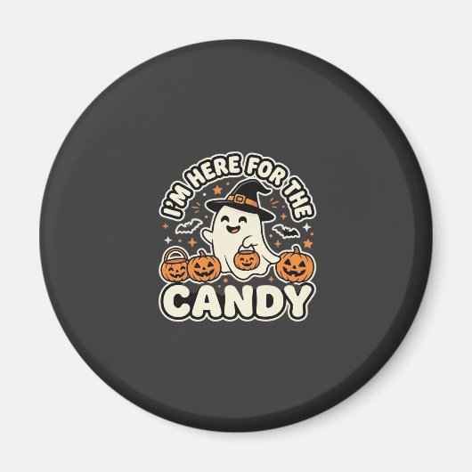 ハロウィン お菓子 ゴースト カボチャ デザイン マグネット (正面)