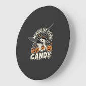 ハロウィン お菓子 ゴースト パンプキン デザイン ラージ壁時計 (傾斜)