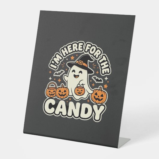 ハロウィン お菓子 ゴースト パンプキン デザイン 台座サイン (正面)