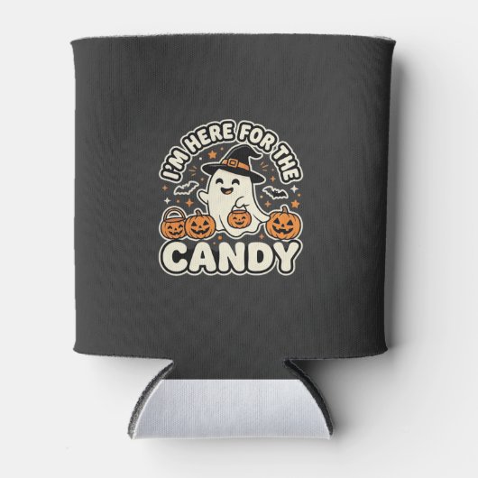 ハロウィン お菓子 ゴースト パンプキン デザイン 缶クーラー (正面)