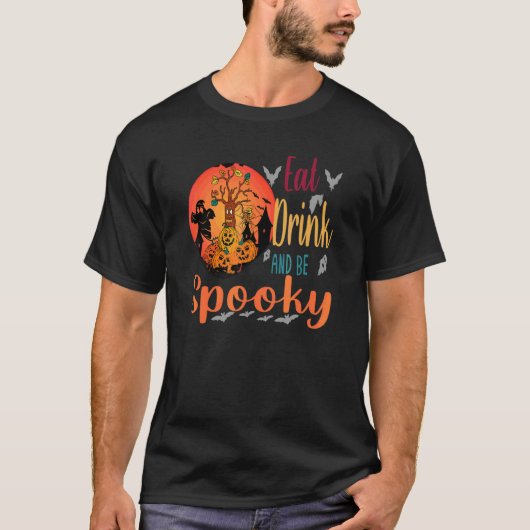 ハロウィン お菓子 スプーキー ハロウィン コスプレ Tシャツ (正面)