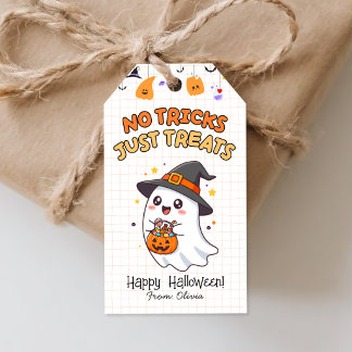 ハロウィン お菓子 トリックなしの おやつ ギフトタグ