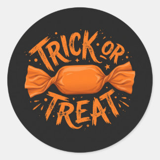 ハロウィン お菓子 トリック オア トリート ステッカー 丸型