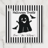 ハロウィン お菓子 ラベル シール 黒 白 (正面)