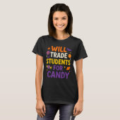 ハロウィン お菓子 学生 トレード 面白い 引用 Tシャツ (正面フル)