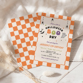 ハロウィン お誕生日おめでとう カラフルなバースデー招待状 招待状