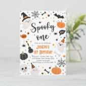 ハロウィン お誕生日おめでとう スプーキー ワン 招待状 (スタンド正面)