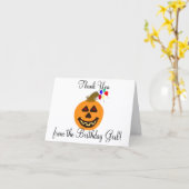 ハロウィン お誕生日おめでとう パンプキン風船 カード (黄色い花)