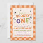 ハロウィン+お誕生日おめでとう!初ハロウィン+1歳のバースデー 招待状 (正面)