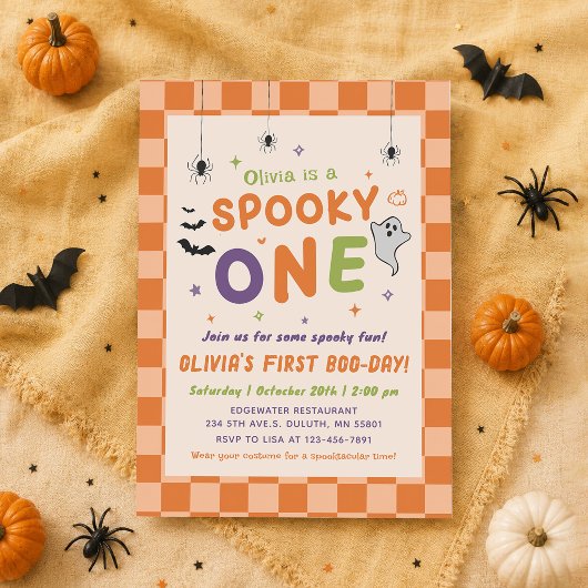 ハロウィン+お誕生日おめでとう!初ハロウィン+1歳のバースデー 招待状