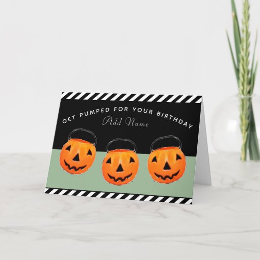 ハロウィン お誕生日おめでとう 10月 カード (正面)