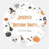 ハロウィン お誕生日パーティー ラウンドシール (正面)