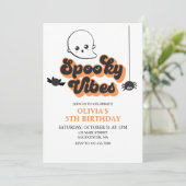 ハロウィン お誕生日会 インビテーション Spooky Vibes (スタンド正面)