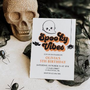 ハロウィン お誕生日会 インビテーション Spooky Vibes