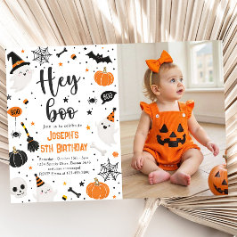 ハロウィン お誕生日会 グルービー ゴースト Hey Boo 招待状