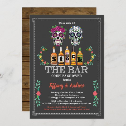 ハロウィン「お酒を補充して」招待状 招待状 (正面/裏面)