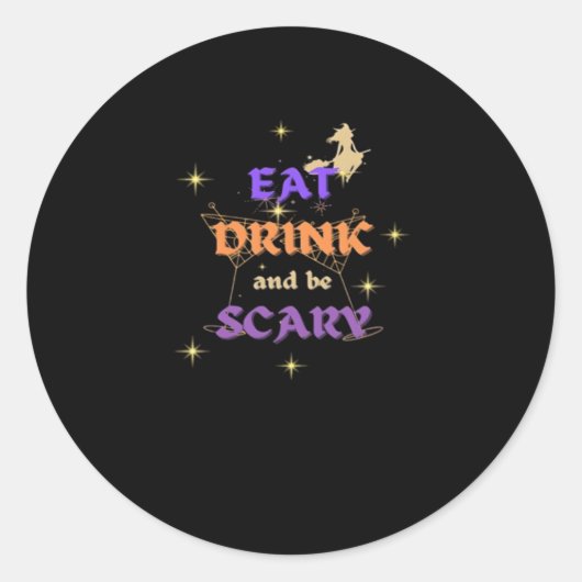 ハロウィン お酒 デザイン おもしろい ラウンドシール (正面)