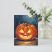 ハロウィン かぼちゃのランタン シーズンカード (スタンド正面)