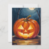 ハロウィン かぼちゃのランタン シーズンカード (正面)