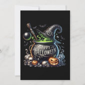 ハロウィン かぼちゃの壺のグリーティングカード 招待状 (正面)