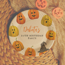 ハロウィン かぼちゃの誕生日パーティー トリック・オア・トリート ペーパープレート