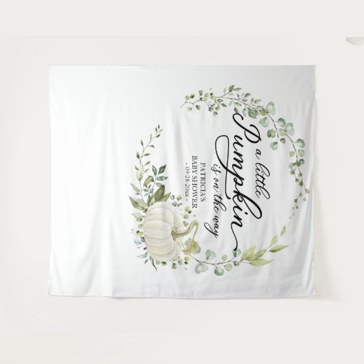 ハロウィン かぼちゃの赤ちゃん歓迎会の背景 タペストリー (正面(横))