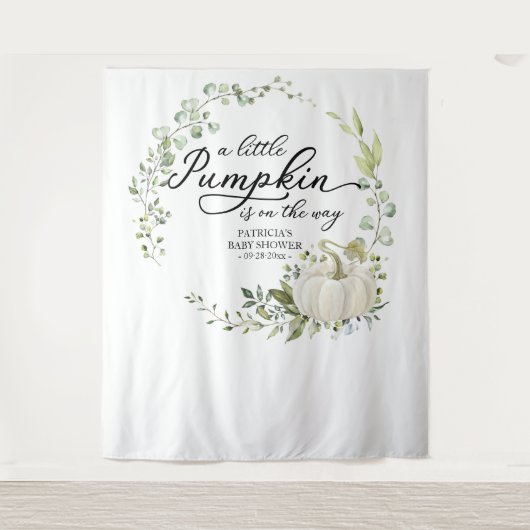 ハロウィン　かぼちゃの赤ちゃん歓迎会の背景 タペストリー (正面)