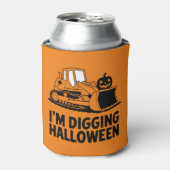 ハロウィン かぼちゃの顔 トラクター キッズ Tシャツ 缶クーラー (缶正面)