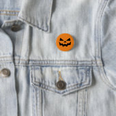 ハロウィン かぼちゃの顔 微笑 缶バッジ (インサイチュ)