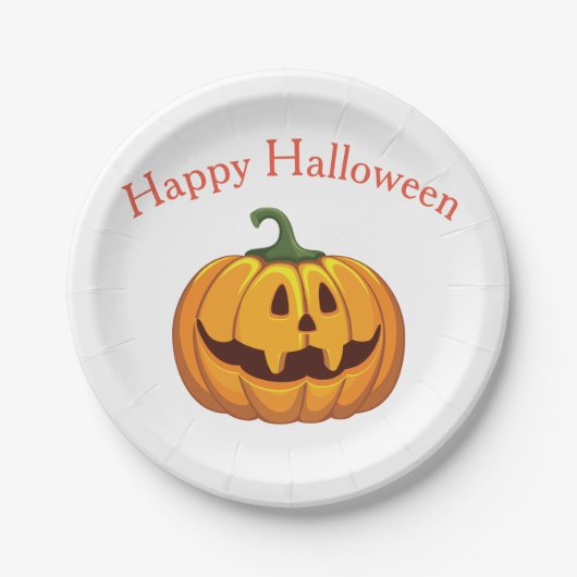 ハロウィン かぼちゃパーティー 紙皿 (正面)