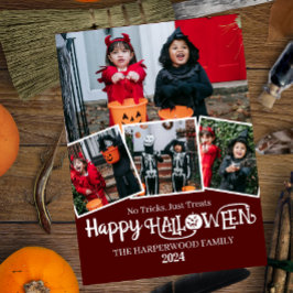 ハロウィン かぼちゃランタン おばけ フォトコラージュ シーズンカード