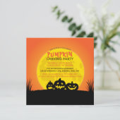 ハロウィン かぼちゃ彫りパーティー 招待状 (スタンド正面)