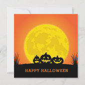 ハロウィン かぼちゃ彫りパーティー 招待状 (裏面)