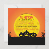 ハロウィン かぼちゃ彫りパーティー 招待状 (正面)