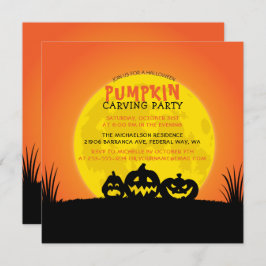 ハロウィン かぼちゃ彫りパーティー 招待状