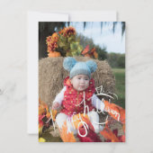 ハロウィン かぼちゃ畑 レタリング フォトカード シーズンカード (正面)