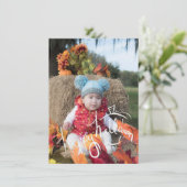 ハロウィン かぼちゃ畑 レタリング フォトカード シーズンカード (スタンド正面)