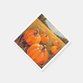 ハロウィン かぼちゃ畑 秋 スタンダードカクテルナプキン (角)