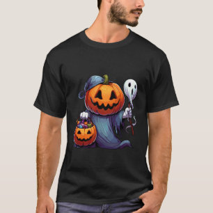 ハロウィン かぼちゃ おばけ お菓子入れ 2 Tシャツ