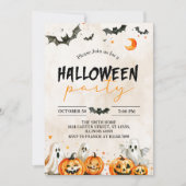 ハロウィン かぼちゃ おばけ パーティー 招待状 (正面)