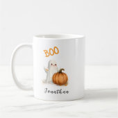 ハロウィン かぼちゃ おばけ BOO コーヒーマグカップ (左)