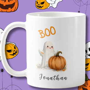 ハロウィン かぼちゃ おばけ BOO コーヒーマグカップ