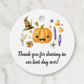 ハロウィン かぼちゃ ウェディング ありがとう フェイスタグ フェイバータグ (裏面)
