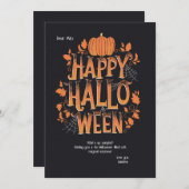 ハロウィン かぼちゃ グリーティングカード シーズンカード (正面/裏面)