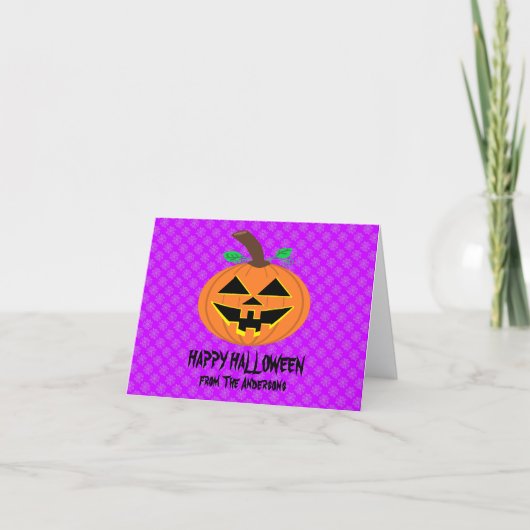 ハロウィン かぼちゃ グリーティング カード (正面)