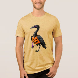 ハロウィン かぼちゃ コウノトリ 鳥 Tシャツ ジャックオランタン