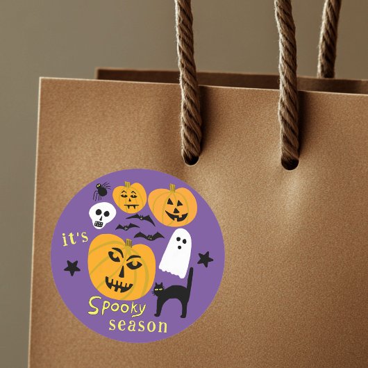 ハロウィン かぼちゃ コウモリ おばけ HAPPY HALLOWEEN ラウンドシール