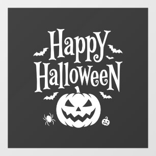 ハロウィン かぼちゃ コウモリ クモ デザイン ウィンドウサイン