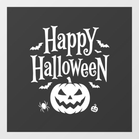 ハロウィン かぼちゃ コウモリ クモ デザイン ウィンドウサイン (シート)