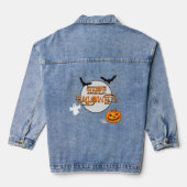 ハロウィン+かぼちゃ+コウモリ+幽霊 デニムジャケット (裏面)